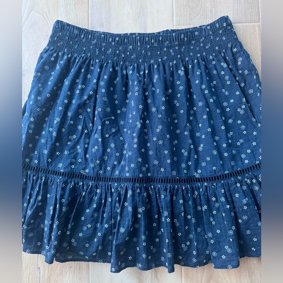 Madewell Smock-Waist Ruffle Mini Skirt in Bandana Flower Size Small - Picture 8 of 13